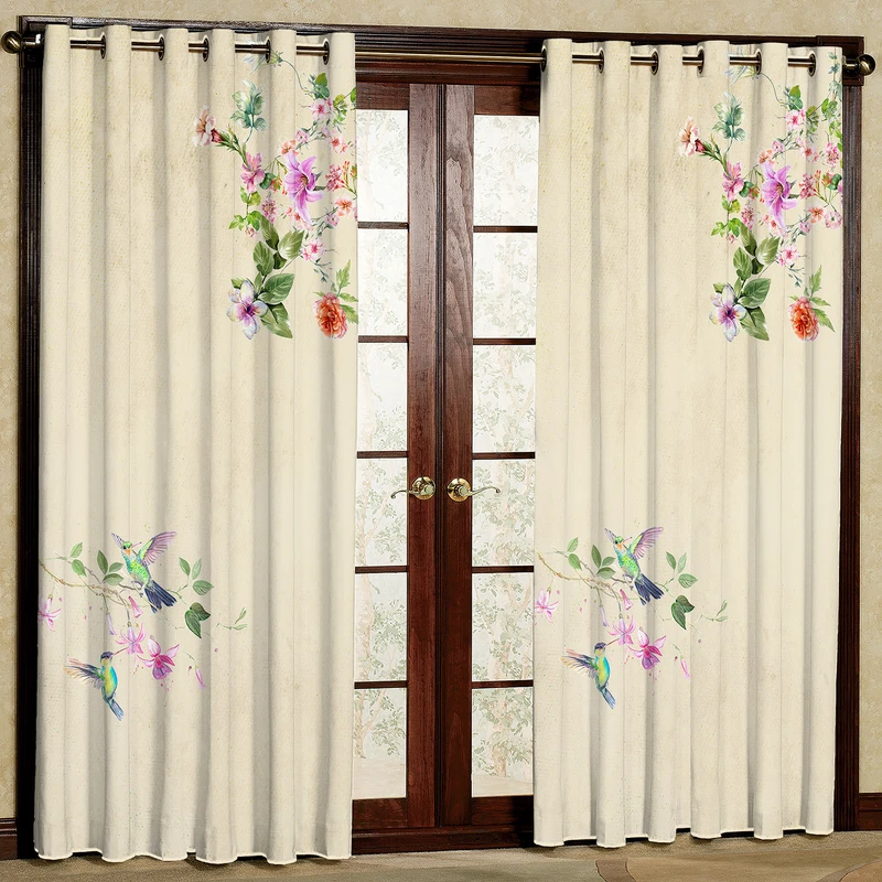 پرده مدل گلدار مخمل پانچی کد 1844 سایز 200x140 سانتی متر