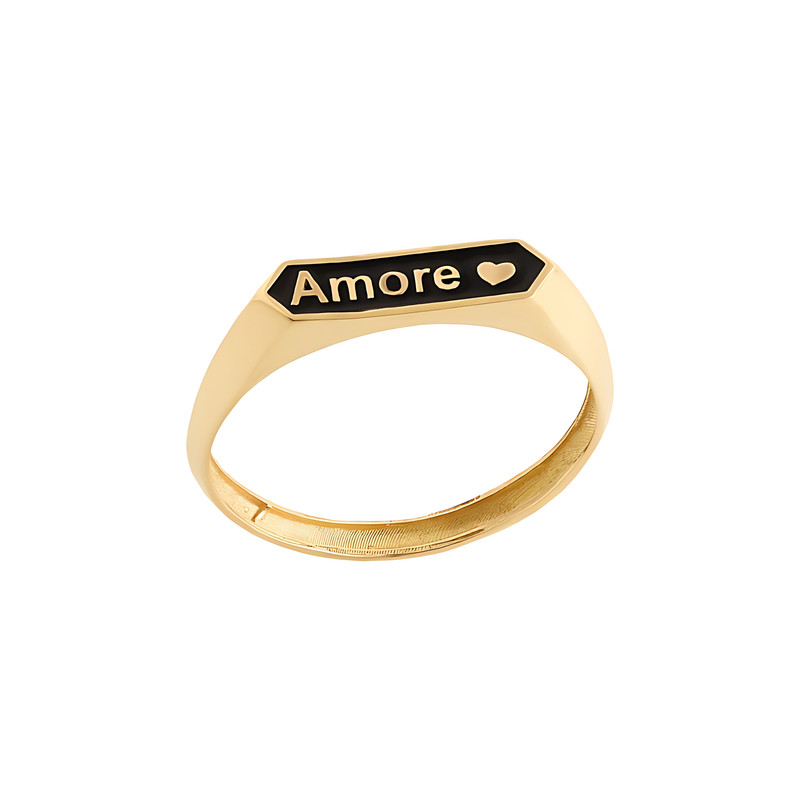 انگشتر طلا 18 عیار زنانه میو گلد مدل  AMORE کد R2325 سایز 53