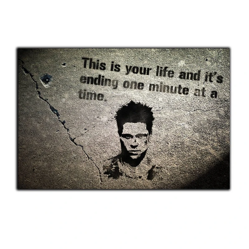 تابلو شاسی بکلیت طرح جمله انگیزشی انگلیسی و فیلم فایت کلاب مدل SH-S4048