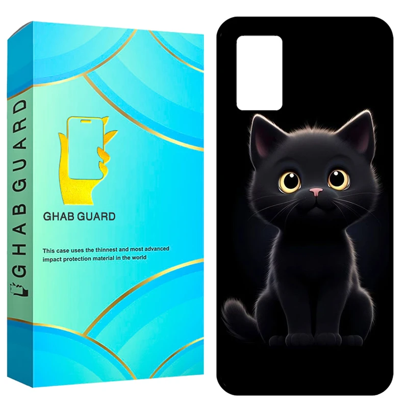 کاور قاب گارد طرح گربه مدل GCHPA03S مناسب برای گوشی موبایل سامسونگ Galaxy A02s / M02s / A03s / F02s