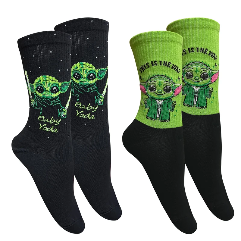 جوراب ساق بلند تن پوش هنگامه مدل پنبه کش اسپرت بی بی یودا بسته 2 عددی