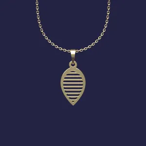 گردنبند طلا 18 عیار زنانه مدوپد مدل هندسی کد Y2-1-1047