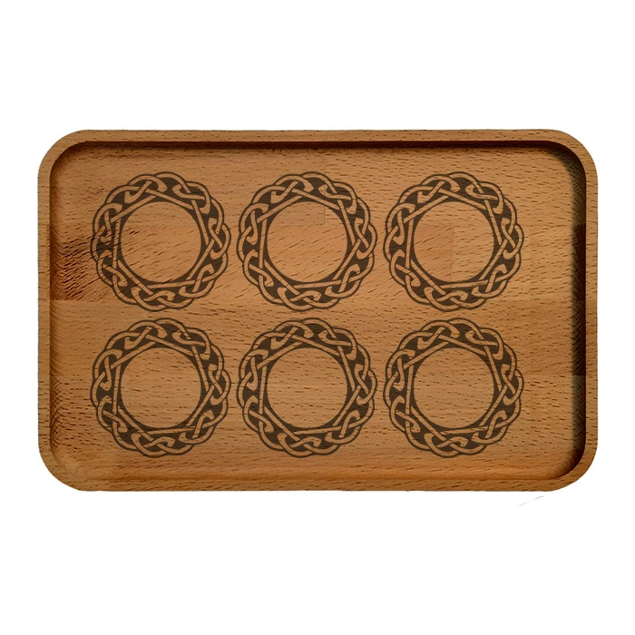 سینی چوبی مدل Geometric کد 010