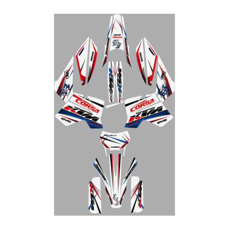 برچسب بدنه موتورسیکلت طرح ktm کد 73