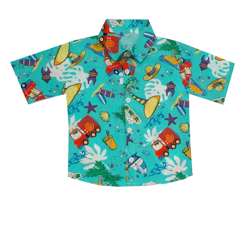 پیراهن پسرانه طرح هاوایی کد 35310