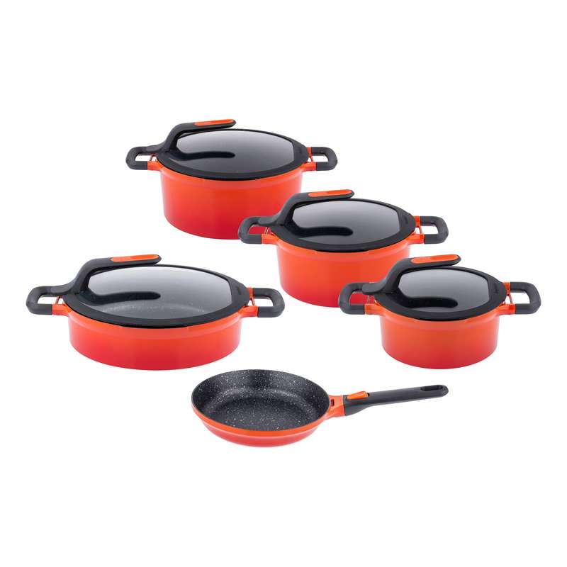 سرویس قابلمه و تابه گرانیتی 9 پارچه برگهف مدل Stay Cool