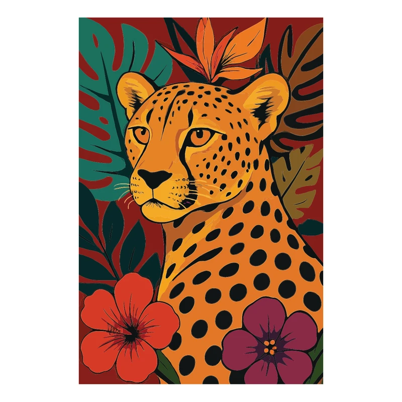 برچسب لپ تاپ پویا مارکت طرح پتو پلنگی کد 4004