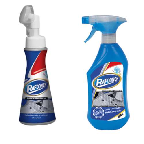لکه بر یقه و سر آستین رافونه مدل 08 حجم 500 میلی لیتر به همراه فوم لکه بر لباس مدل فرچه دار حجم 500 گرم