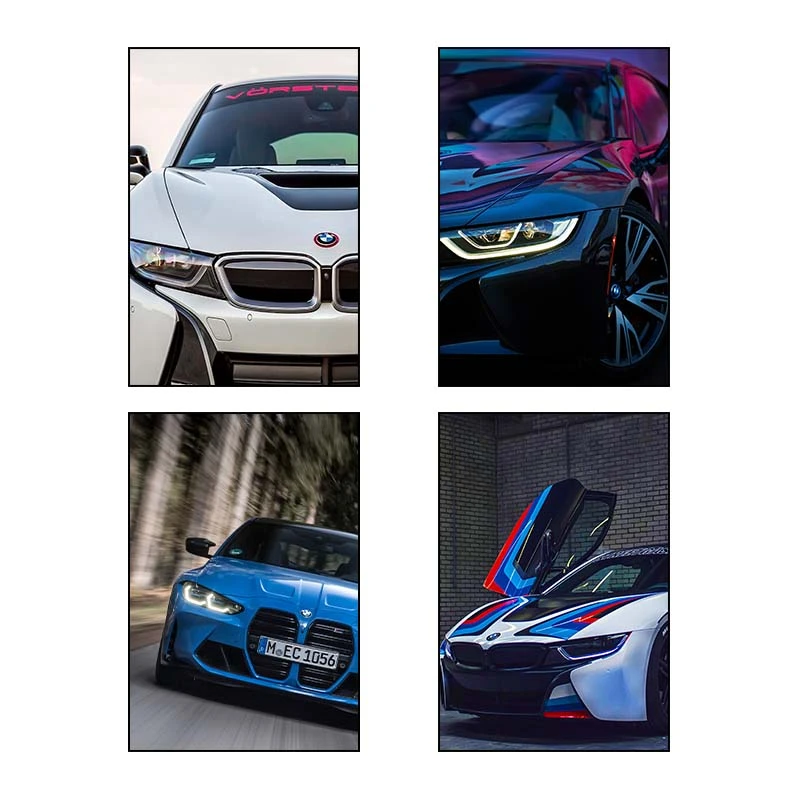 تابلو شاسي کارنيکا طرح BMW کد 16953 مجموعه 4 عددی