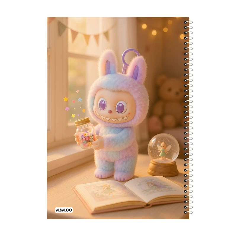 دفتر مشق 50 برگ آلبالو طرح لبوبو کد 2101