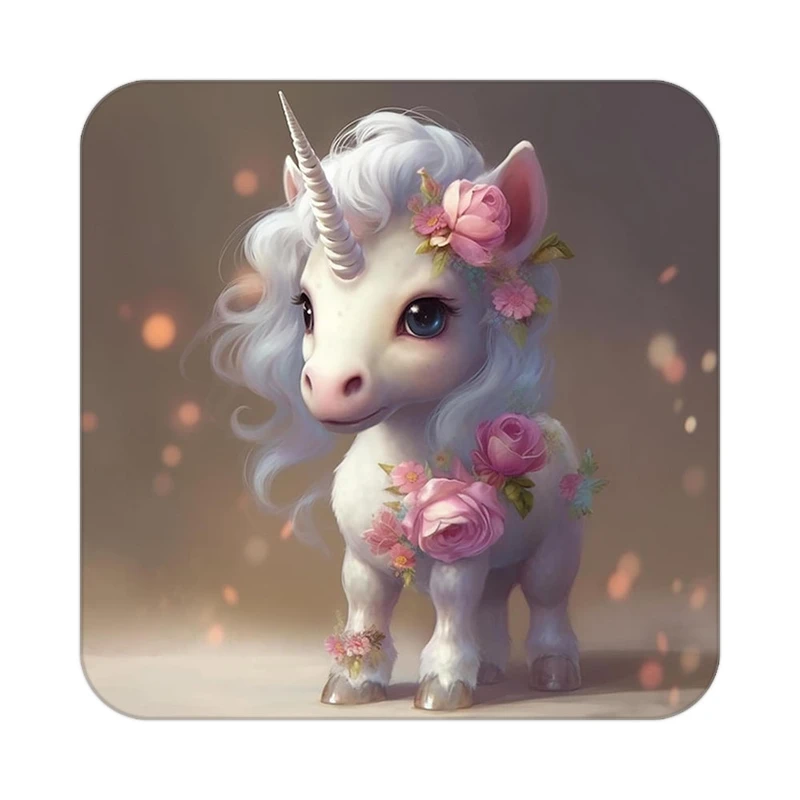 زیر لیوانی کاکتی طرح اسب تک شاخ و یونیکورن مدل mp31603