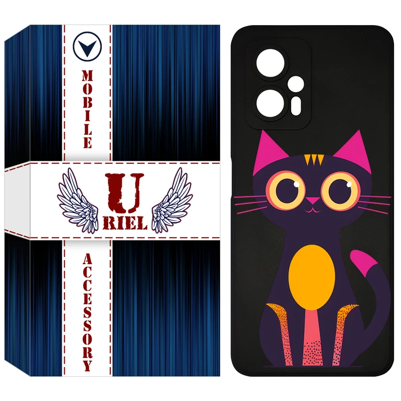 کاور یوریل مدل KSH کد 46 طرح گربه مناسب برای گوشی موبایل شیائومی Poco X4 GT