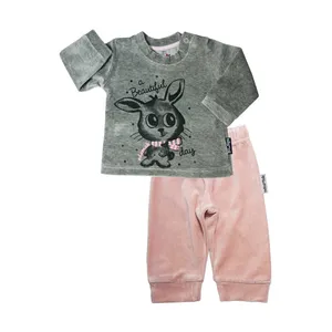  ست بلوز و شلوار نوزادی آدمک مدل خرگوش کد1166321 رنگ صورتی