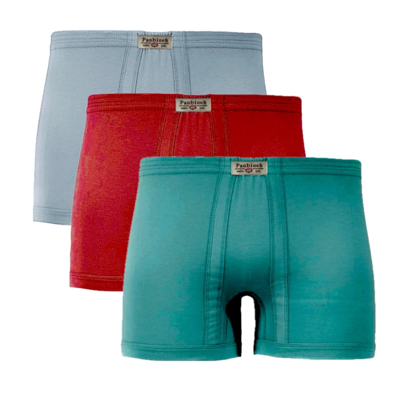 شورت مردانه پنبینه مدل نخ پنبه خالص صادراتی مجموعه 3 عددی