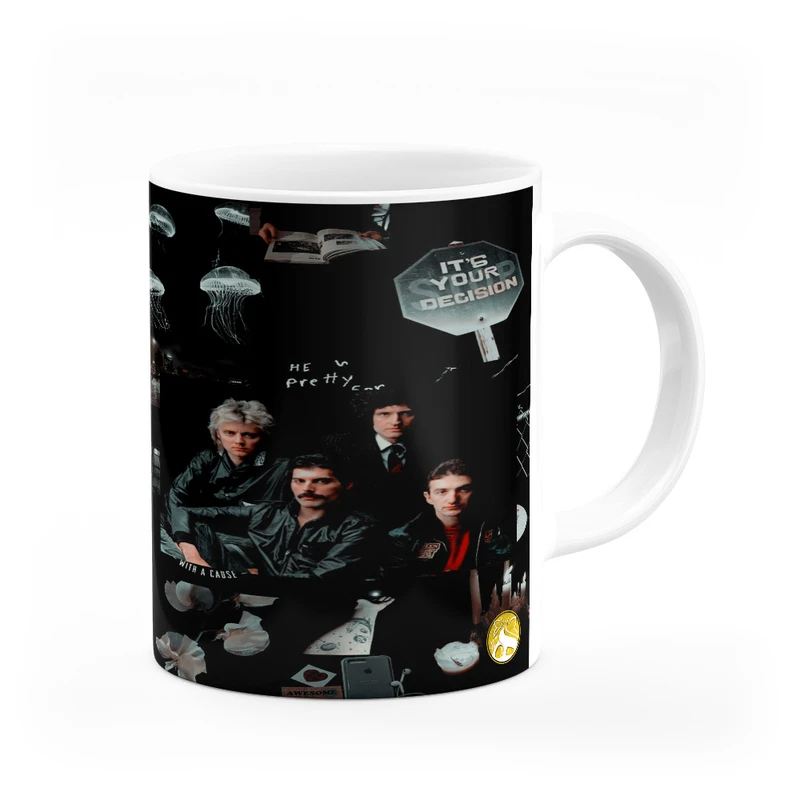 ماگ هومرو طرح فردی مرکوری کویین بند مدل MG9411