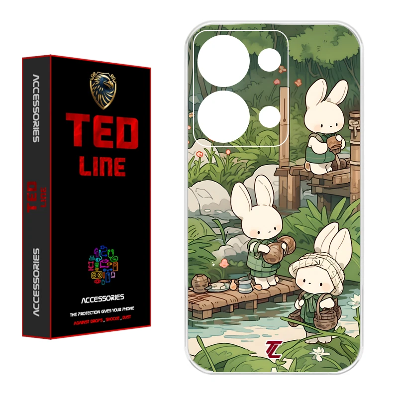 کاور تدلاین طرح خرگوش کد 1182 مناسب برای گوشی موبایل شیائومی Redmi Note 13 Pro 4G / Poco M6 Pro