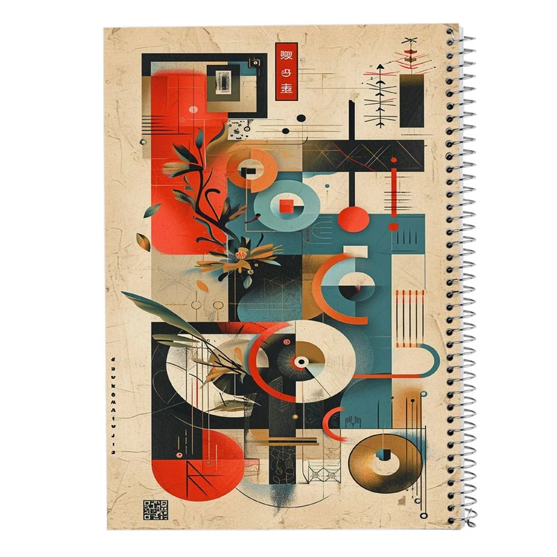 دفتر شطرنجی 50 برگ مدوپد طرح اشکال فانتزی کد DF16376