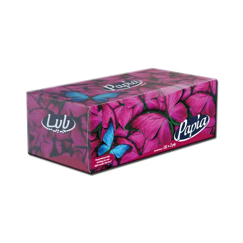 دستمال کاغذی 150 برگ پاپیا مدل میکس بسته 4 عددی