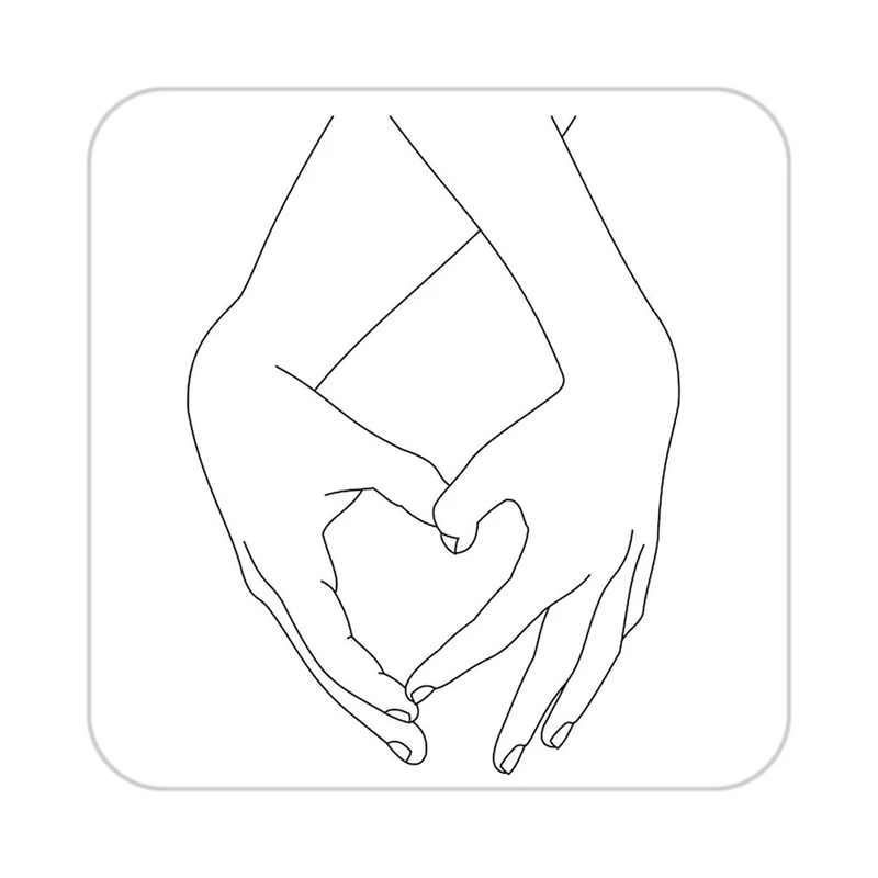 زیر لیوانی کاکتی طرح عاشقانه مدل mp38782