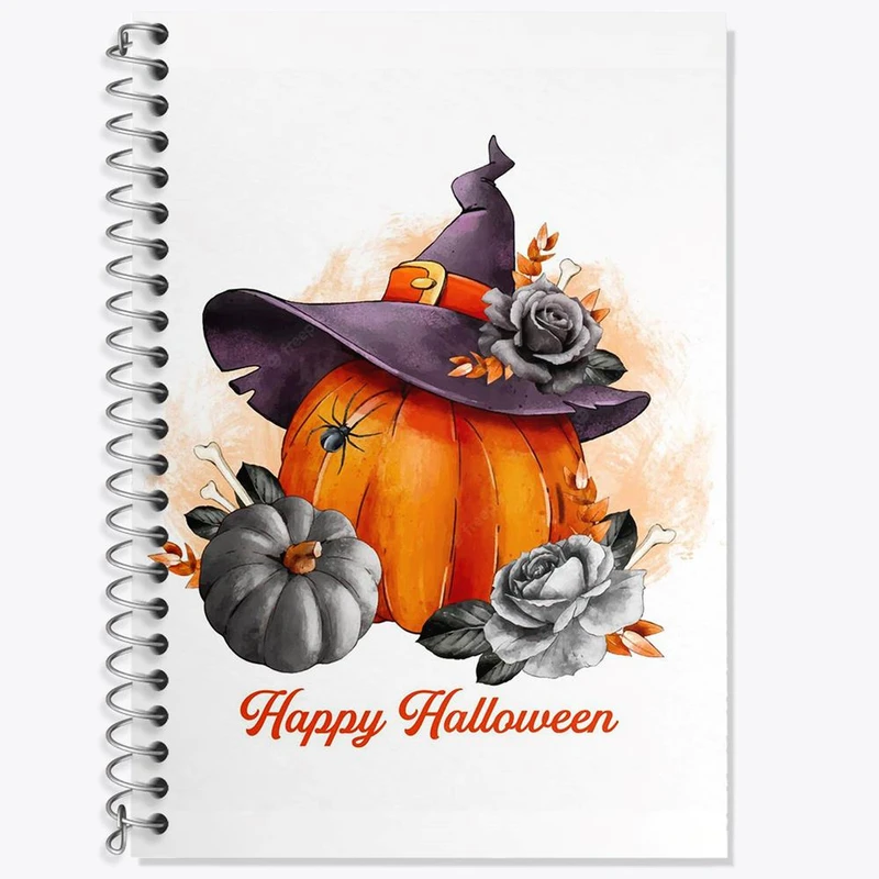 دفتر زبان 50 برگ خندالو مدل سه خط طرح هالووین کد 29518