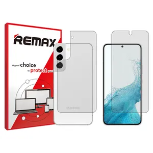 Remax HyGEL transparent display screen protector suitable for Samsung Galaxy S22 5G mobile phones along with the back of the phone