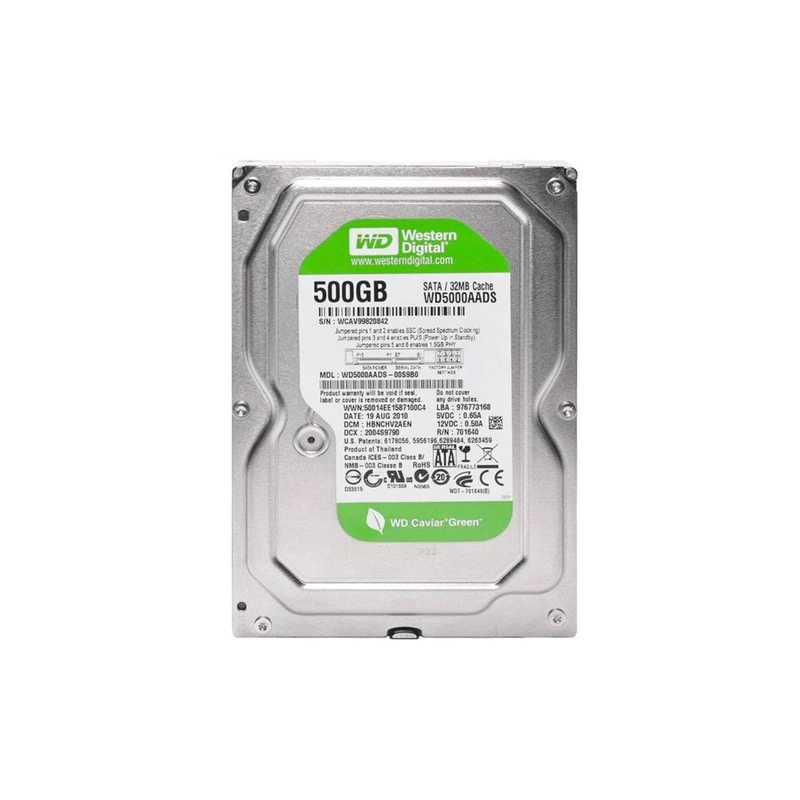 هارد دیسک اینترنال وسترن دیجیتال مدل GREEN WD500SGSH ظرفیت 500 گیگابایت
