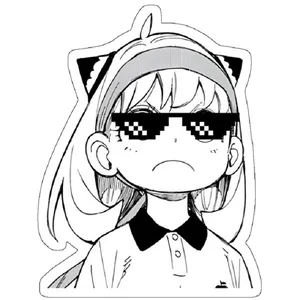 استیکر مدل anya thug glasses meme