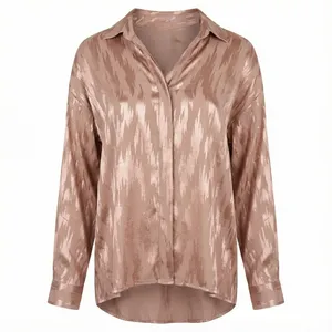 شومیز آستین بلند یقه برگردان زنانه مدل 2825