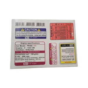 برچسب داخل موتور خودرو طرح kiprchm بسته 10 عددی 