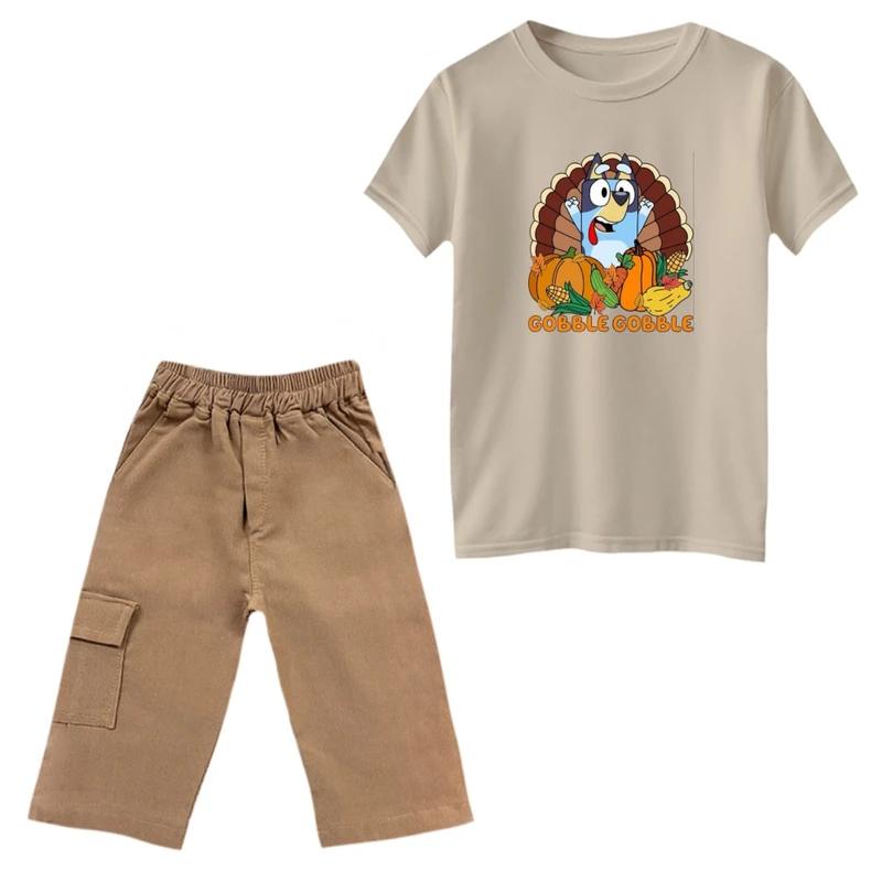 ست تی‌شرت و شلوارک پسرانه مدل انیمیشن