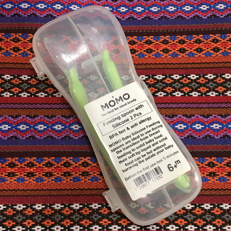 قاشق غذاخوری کودک مومو مدل S-900 مجموعه دو عددی