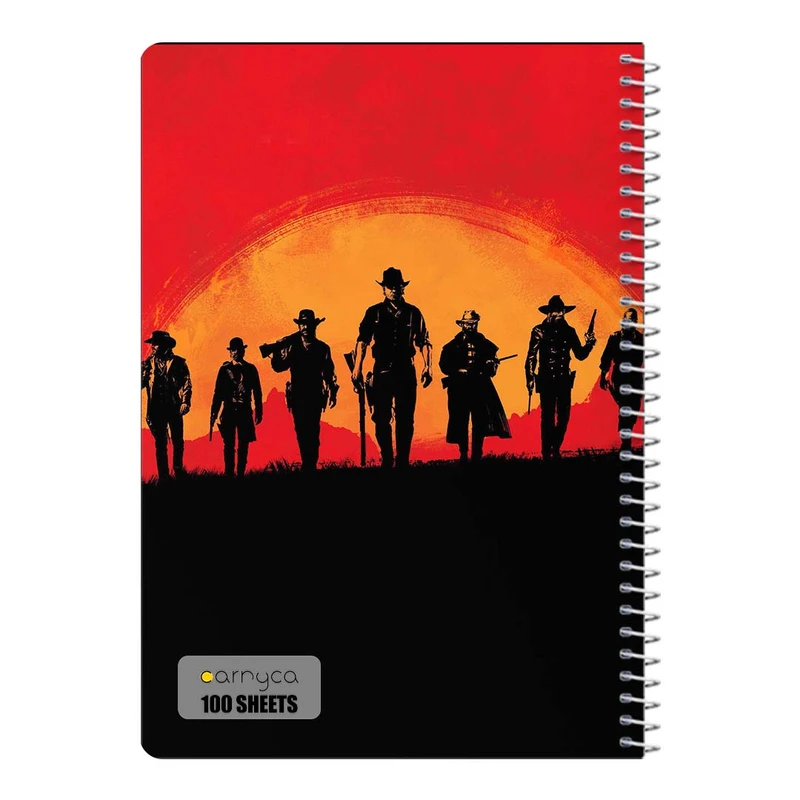 دفتر شطرنجی 100 برگ سیمی کارنیکا طرح رد دد Red Dead Redemption کد 71353
