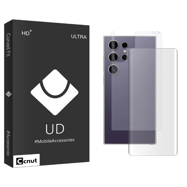 محافظ صفحه نمایش کوکونات مدل UDB UV مناسب برای گوشی موبایل سامسونگ Galaxy S24 Ultra  به همراه محافظ پشت گوشی