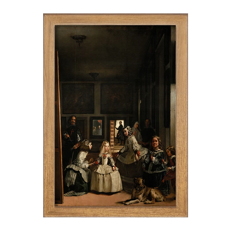 تابلو خندالو مدل نقاشی ندیمه ها اثر دیه‌گو ولاسکس کد F12363