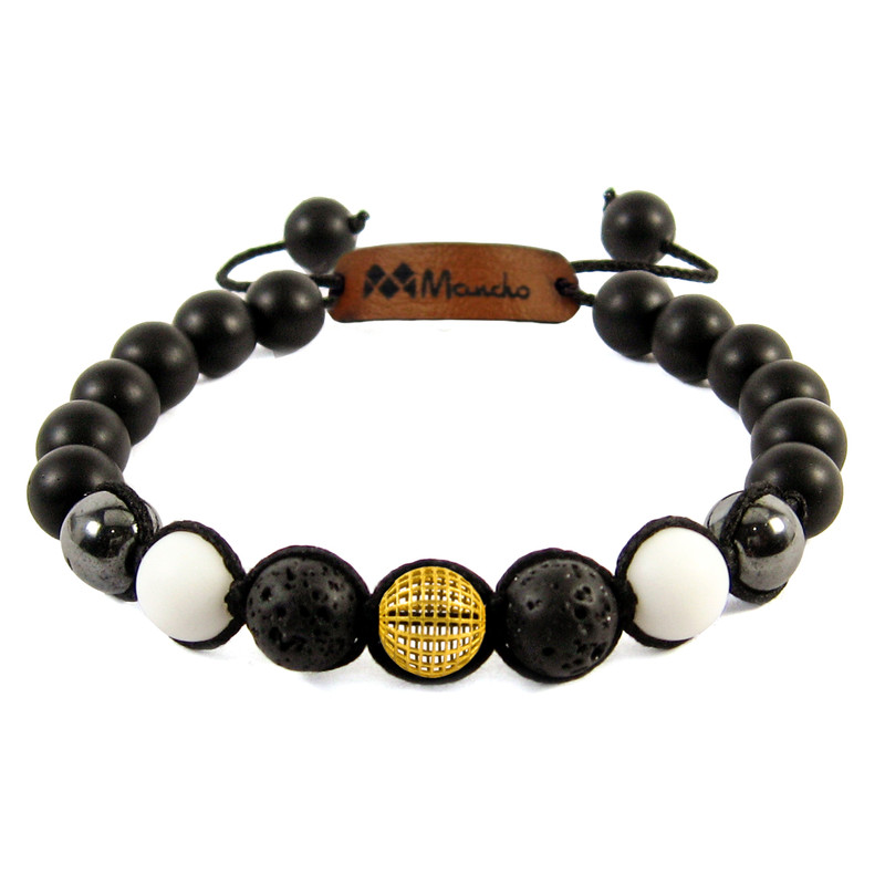 دستبند طلا 18عیار مردانه مانچو مدل bfg574