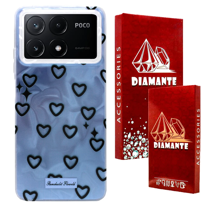 کاور دیامانته مدل Ghalbi Rd مناسب برای گوشی موبایل شیائومی Poco X6 Pro