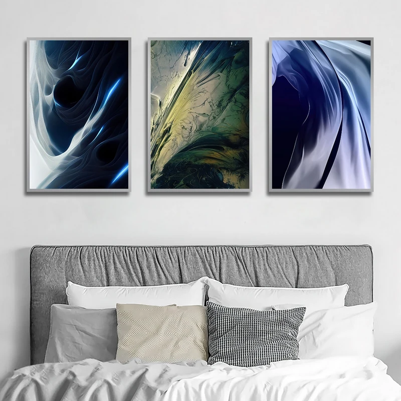 تابلو بکلیت طرح نقاشی مدرن ابروباد مدل شاین اکلیلی SI-1740 مجموعه 3 عددی