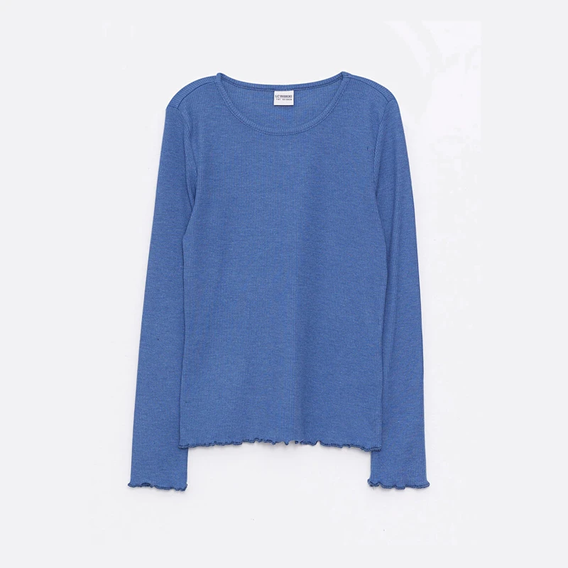 تی شرت آستین بلند دخترانه ال سی وایکیکی مدل MERA-OUT