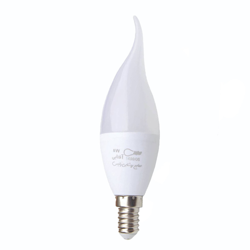 لامپ 8 وات زانیس مدل شمعی اشکی پایه E14