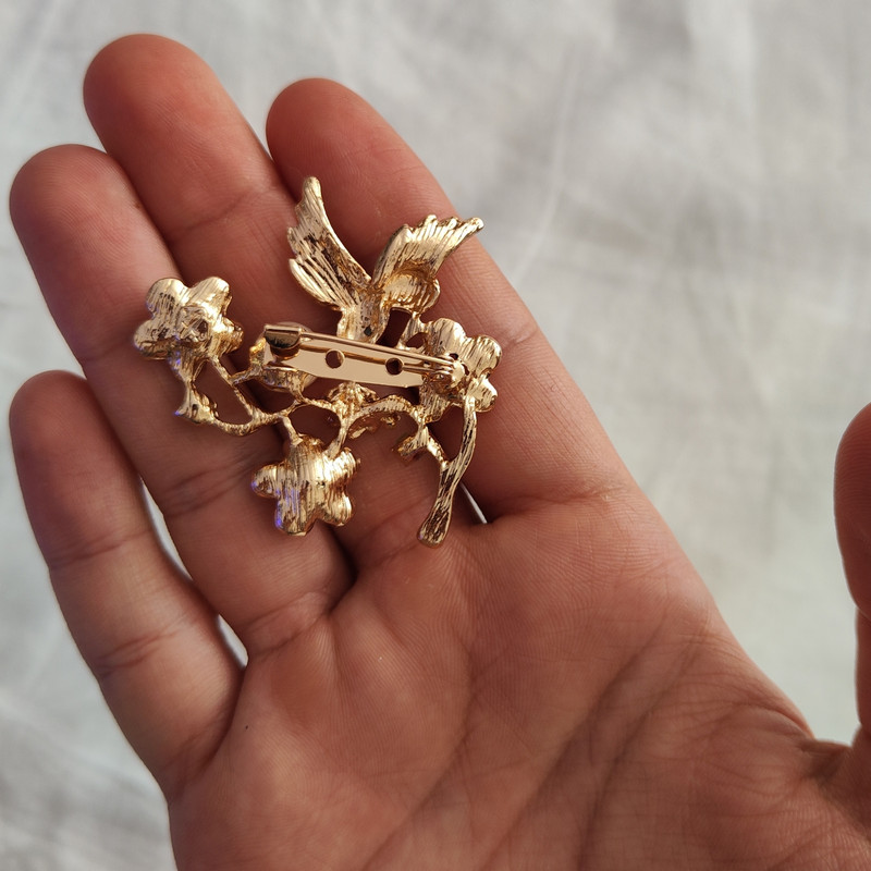 سنجاق سینه زنانه مدل پرنده کد 996