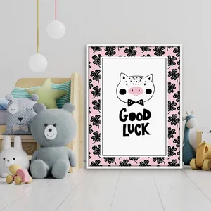 تابلو دیواری کودک مدل GOOD LUCK