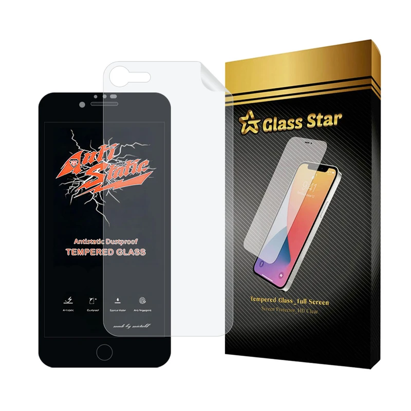محافظ صفحه نمایش گلس استار مدل ANTNABKGS مناسب برای گوشی موبایل اپل iPhone 8 / iPhone 7 / iPhone SE 2020 / iPhone SE 2022 به همراه محافظ پشت گوشی