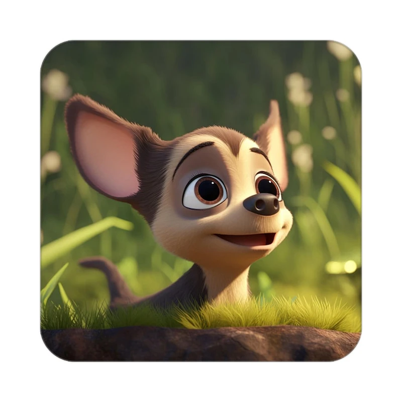 زیر لیوانی کاکتی طرح حیوانات کارتونی مدل mp27952