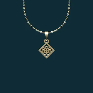 گردنبند طلا 18 عیار زنانه مدوپد مدل هندسی کد BB2-1-1281