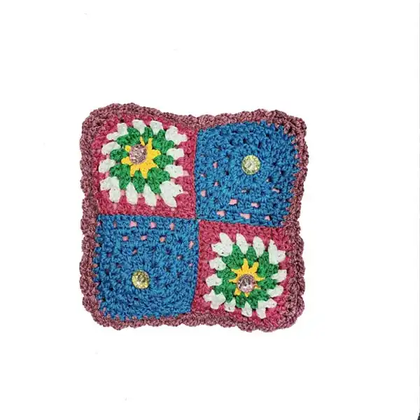 کوسن بافتنی مدل موتیف بسته 2 عددی