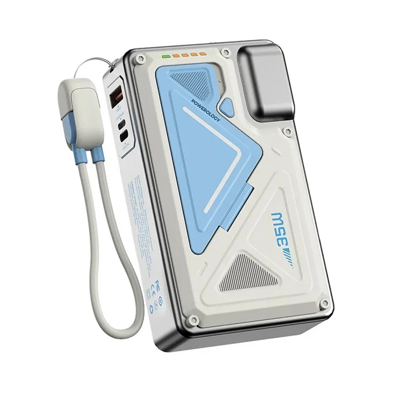 پاوربانک بی‌سیم 35 وات پاورلوژی مدل PPBMH104 ظرفیت 20000 میلی‌آمپرساعت