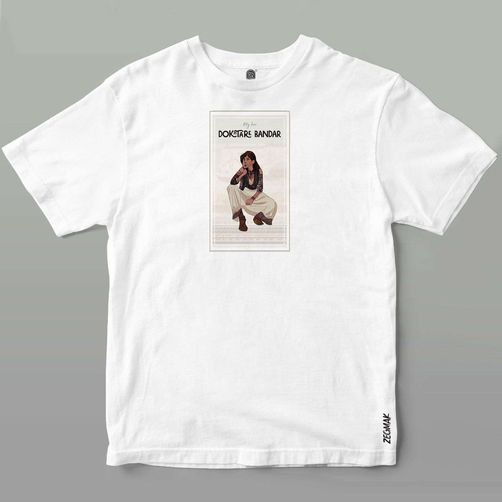 تی شرت اورسایز آستین کوتاه مردانه زگماک مدل دختر بندر -  - 4
