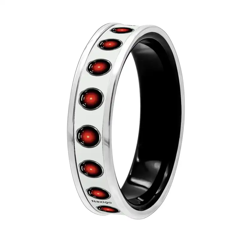 انگشتر ناکسیگو مدل شب تاب طرح هال 9000 کد RB15511