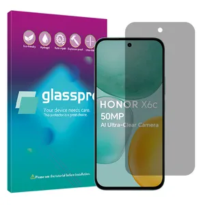 Glass pro Resistant model privacy screen protector suitable for Honor X6c mobile phone