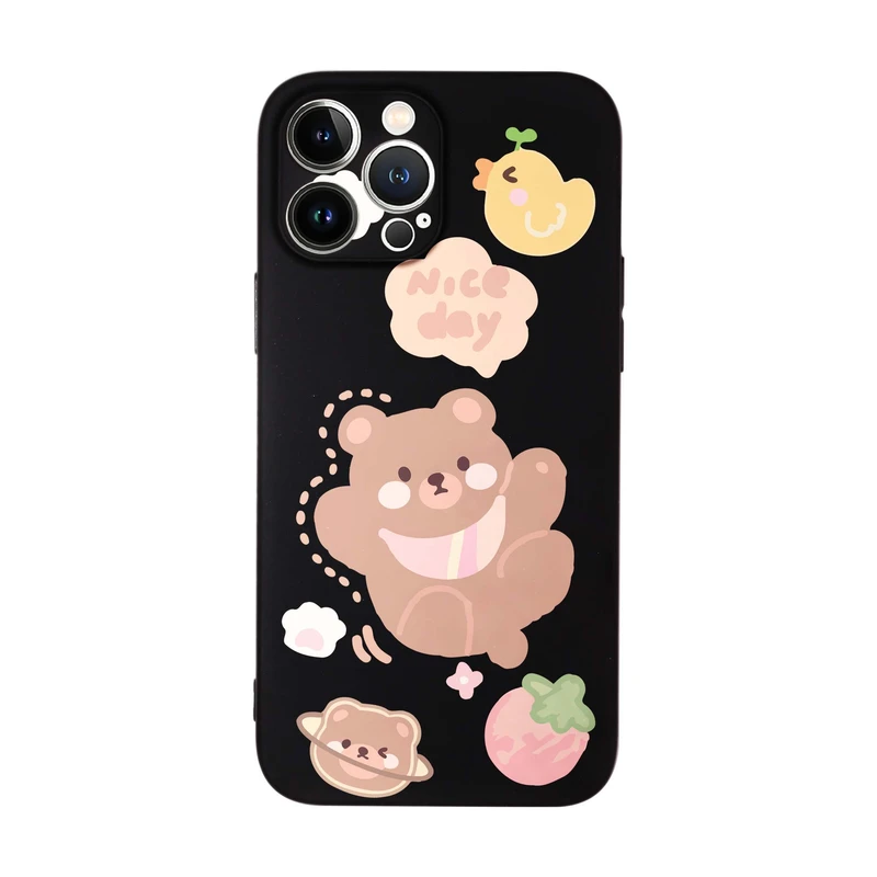 کاور قاب گارد طرح خرس بامزه کد f9557 مناسب برای گوشی موبایل اپل iphone 15 Pro